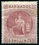 Stamp of Barbados 1852-1967 Old-time collection on nine large hand-drawn