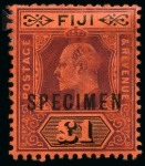 Stamp of Fiji 1881-1965 Old-time collection on nine large hand-drawn