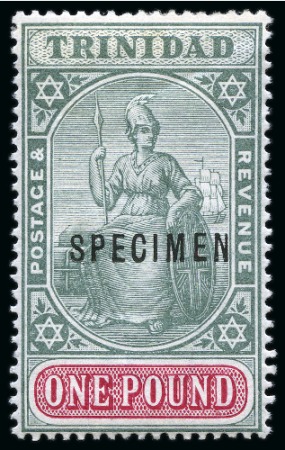 Stamp of Trinidad and Tobago 1881-1965 Old-time collection on nine large hand-drawn