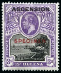 Stamp of Ascension 1922-1967 Old-time collection on seven large hand-drawn