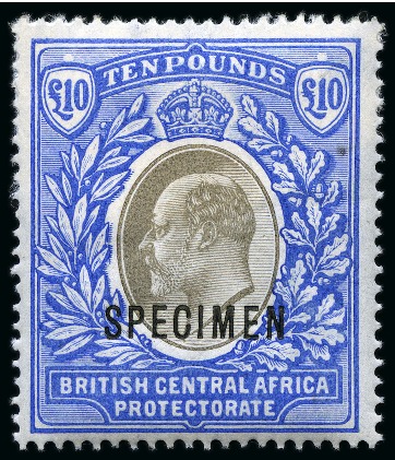 Stamp of Nyasaland 1896-1953 Old-time collection on seven large hand-drawn