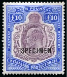 Stamp of Nyasaland 1896-1953 Old-time collection on seven large hand-drawn