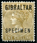 Stamp of Gibraltar » Collections 1886-1967 Old-time collection on eight large hand-drawn