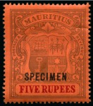 Stamp of Mauritius 1861-1967 Old-time collection on eight large hand-drawn
