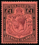 Stamp of Leeward Islands 1890-1954 Old-time collection on four large hand-drawn