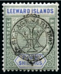 Stamp of Leeward Islands 1890-1954 Old-time collection on four large hand-drawn