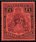 Stamp of Leeward Islands 1890-1954 Old-time collection on four large hand-drawn