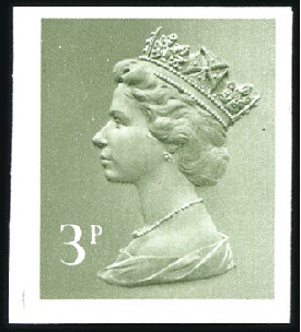 Stamp of Great Britain » Queen Elizabeth II 1971-76 HARRISON COLOUR TRIAL PROOFS, Five imperfo