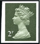 Stamp of Great Britain » Queen Elizabeth II 1971-76 HARRISON COLOUR TRIAL PROOFS, Five imperfo