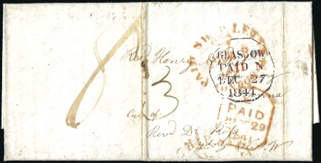 Stamp of New Hebrides 1841 (Dec 27) Entire from Glasgow to Tanna Island,
