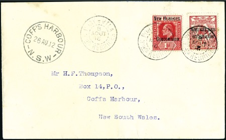 Stamp of New Hebrides 1912 (Aug 8) Envelope to New South Wales with 1908