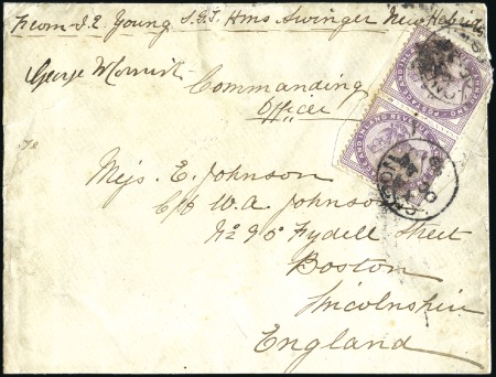 Stamp of New Hebrides Military Mail
1889 Envelope from a sailor on "H