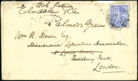 Stamp of New Hebrides 1897 (Oct 26) Envelope to England with NSW 1890 2