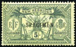 Stamp of New Hebrides SPECIMENS: 1910-38, Group of specimen ovpts and pu