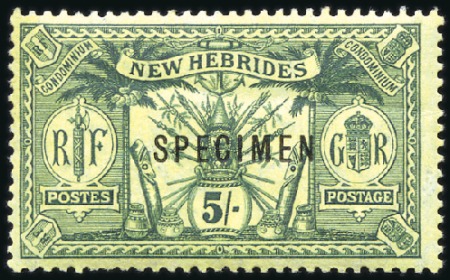 Stamp of New Hebrides SPECIMENS: 1910-38, Group of specimen ovpts and pu