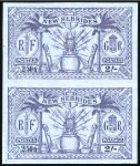 Stamp of New Hebrides 1925 Dual Currency imperf. plate proofs on waterma