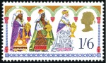 Stamp of Great Britain » Queen Elizabeth II 1969 Christmas 5d mint nh showing LIGHT BLUE OMITT