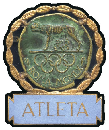 Stamp of Olympics » 1960 Rome 1960 Rome participant's badge from Diane Jerome Sm
