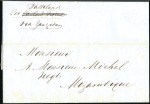 Stamp of Zanzibar » Pre-Post Office Period (Pre-1875) 1858 (May 26) Incoming folded entire from forwardi