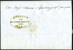Stamp of Zanzibar » Pre-Post Office Period (Pre-1875) 1858 (May 26) Incoming folded entire from forwardi