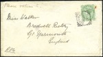 Stamp of Zanzibar » The Indian Post Office (1875-1895) 1890 (Sep 16) & 1892 (Jun 27), Two envelopes from 