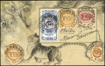 Stamp of Russia » Russo-Japanese War 1905 3k Stationery card, hand-painted on reverse s