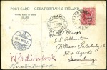 Stamp of Russia » Russo-Japanese War 1906-07 Two postcards, first from Ireland addresse