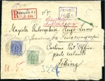 Stamp of Russia » Russia Post in China during Boxer Rebellion 1900 Registered wrapper from Finland to PEKING via