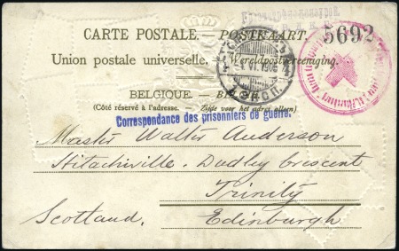 Stamp of Russia » Russo-Japanese War BRITISH PRISONER OF WAR MAIL:
Embossed card of ph