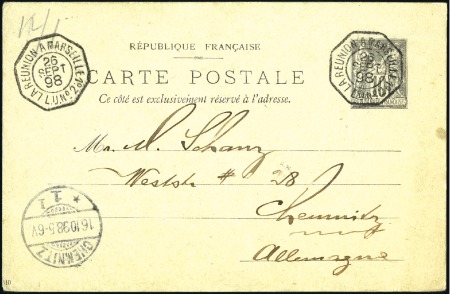 Stamp of Zanzibar » The French Post Office (1889-1904) 1898 (Sep 26) & 1899 (Jan 11), Postcard and envelo