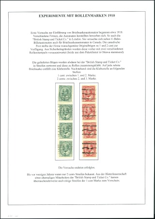 Stamp of Canada 1910-98, COIL STAMPS, Attractive and valuable spec
