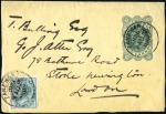 Stamp of Zanzibar » The Indian Post Office (1875-1895) 1895 (Aug 3) India 1/2a newspaper wrapper uprated 
