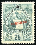 Stamp of Guatemala 1886 Large Quetzal: Specialised assembly partly mo