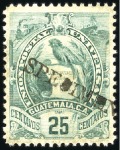 Stamp of Guatemala 1886 Large Quetzal: Specialised assembly partly mo