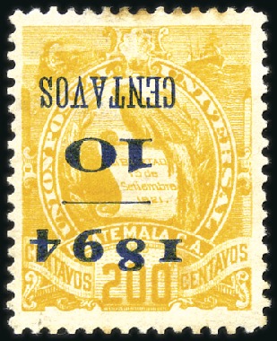 Stamp of Guatemala 1894 & 1895 Surcharged Large Quetzal Issues: Speci