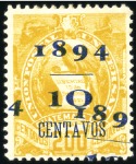Stamp of Guatemala 1894 & 1895 Surcharged Large Quetzal Issues: Speci
