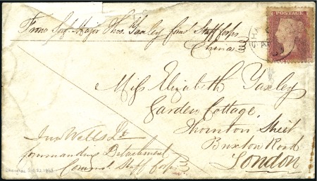 Stamp of Great Britain » British Post Offices Abroad CHINA: SOLDIER'S 1d CONCESSION RATE COVER FROM SHA