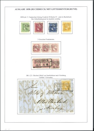 Stamp of German States » Prussia 1831-1866, Attractive collection written up on 23 
