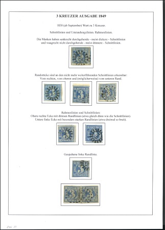 Stamp of German States » Bavaria 1851-66, Remarkable collection written up on 100 e