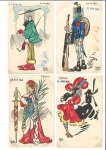 Stamp of Large Lots and Collections 1904 Nineteen E. Muller's hand-painted cartoon fre
