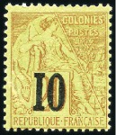 Stamp of Colonies françaises » Sénégal 1887-1903, sélections de bonnes valeurs : n°1, n°2