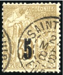 Stamp of Colonies françaises » Sénégal 1887-1903, sélections de bonnes valeurs : n°1, n°2