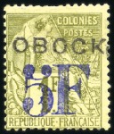 Stamp of Colonies françaises » Obock 1893, Collection de neufs et obl. sur pages avec b