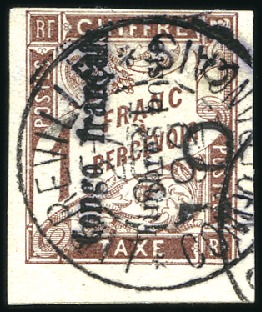 Stamp of Colonies françaises » Congo 1891-92, Neuf timbres : n°1, le rare n°3 neuf sign