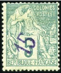 Stamp of Colonies françaises » Diégo-Suarez 1890-93, Collection des premiers timbres sur pages