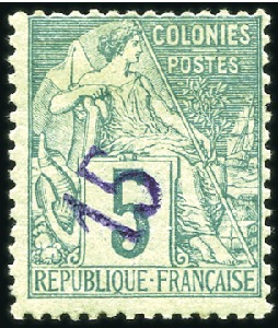 Stamp of Colonies françaises » Diégo-Suarez 1890-93, Collection des premiers timbres sur pages