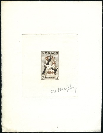 Stamp of Colonies françaises » Monaco 1941-42, Dix huit épreuves d'artistes signées dont