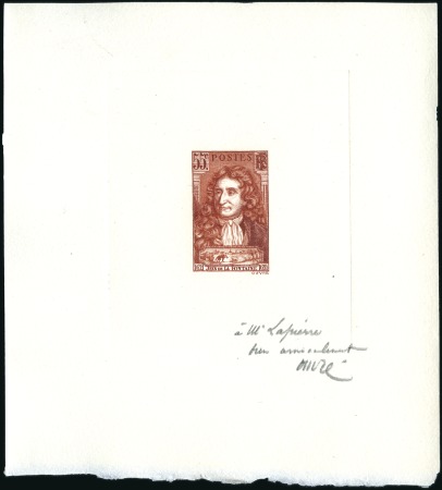 Stamp of France 1938 Trois épreuves d'artiste dédicacées à Lapierr