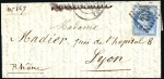 Stamp of France 1870 PASSEUR DROCO, lettre au départ de Paris avec