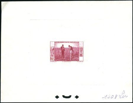 Stamp of France 1940 L'Angélus de Millet, Projet non adopté en épr